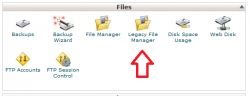 Legacy file manager در سی پنل