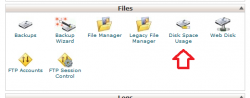 Disk Spaces Usage در سی پنل