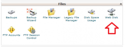 Web Disk در سی پنل