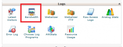 مشاهده پهنای باند مصرفیBandwidth در سی پنل