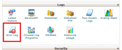 مشاهده آخرین خطاها با Error log در سی پنل