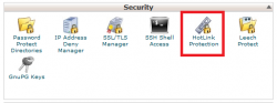فعال سازی Hotlink Protection در سی پنل