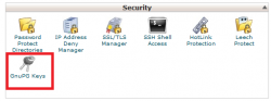 GnuPG Keys در سی پنل