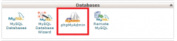 phpmyadmin در سی پنل